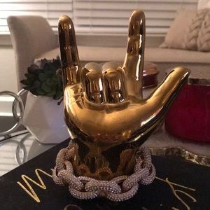 Gold Crystal Chain Bracelet